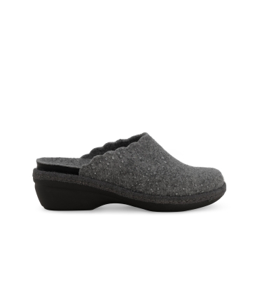 Pantofola donna in tessuto grigio pd306z