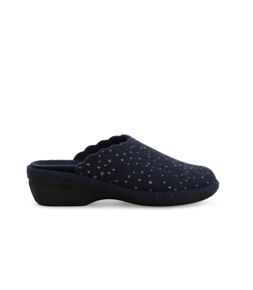 Pantofola donna in tessuto blu jeans pd306z