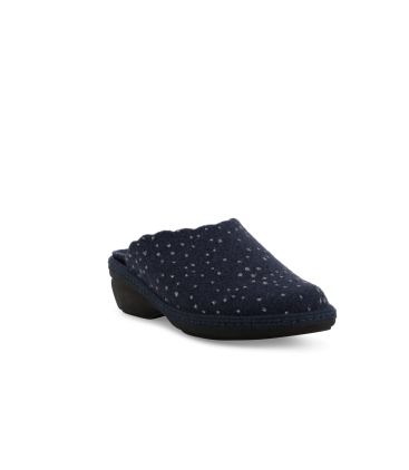 Pantofola donna in tessuto blu jeans pd306z
