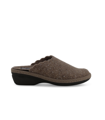 Pantofola donna in tessuto beige pd306z