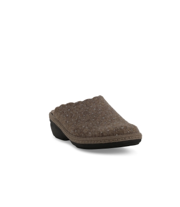 Pantofola donna in tessuto beige pd306z