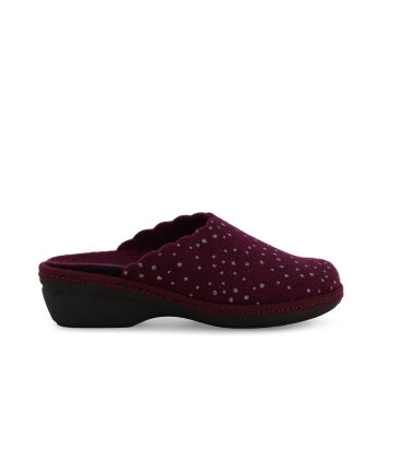 Pantofola donna in tessuto lilla pd306z