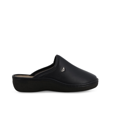 Pantofola donna in ecopelle blu pd406z