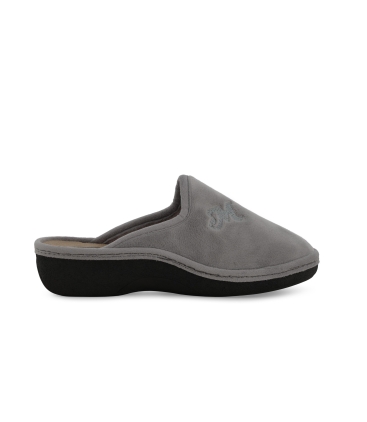 Pantofola donna in tessuto grigio pd407z