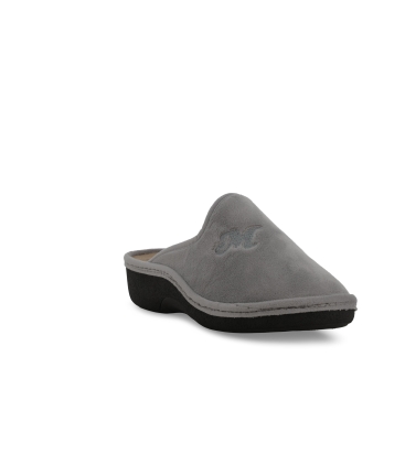 Pantofola donna in tessuto grigio pd407z