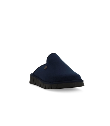Pantofola donna in tessuto velluto blu pd527