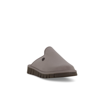 Pantofola donna in tessuto velluto beige pd527