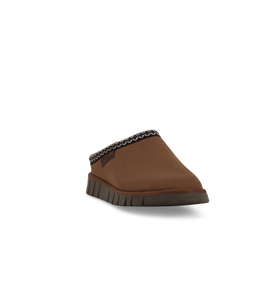 Pantofola donna in camoscio beige taope pd533