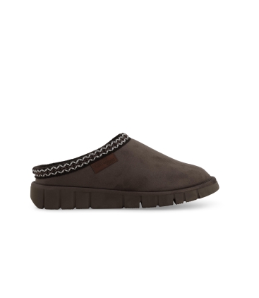 Pantofola donna in camoscio grigio taope pd533