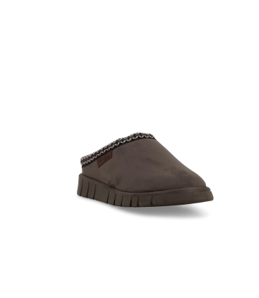 Pantofola donna in camoscio grigio taope pd533