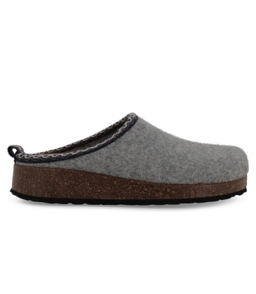 Pantofola donna in tessuto riciclato grigio pd836z