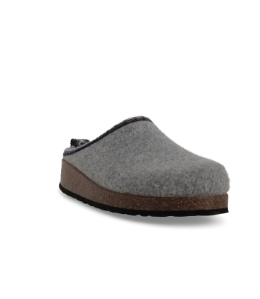 Pantofola donna in tessuto riciclato grigio pd836z