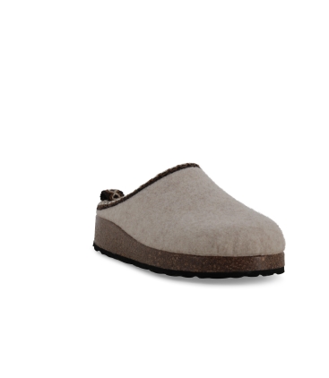 Pantofola donna in tessuto riciclato beige pd836z