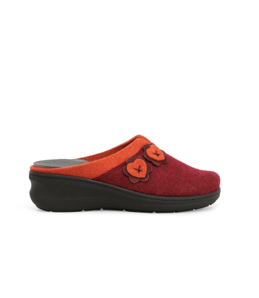 Pantofola donna in tessuto rosso pd902z