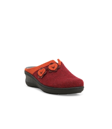 Pantofola donna in tessuto rosso pd902z