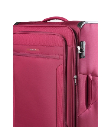 Trolley grande in tessuto rosso