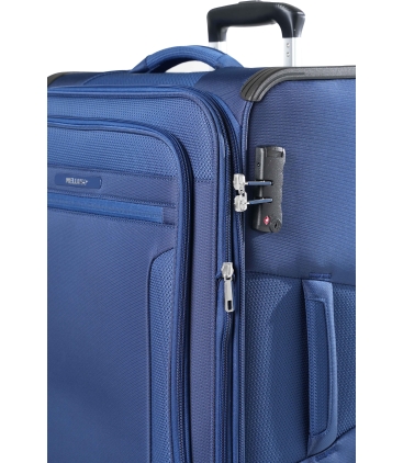 Trolley grande in tessuto blu navy