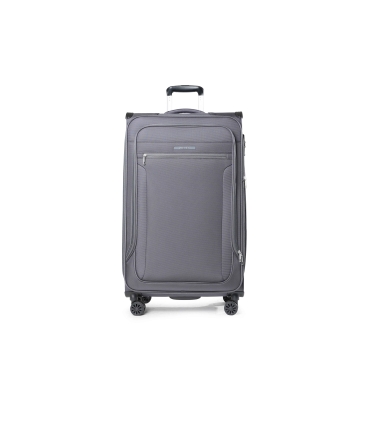 Trolley grande in tessuto grigio