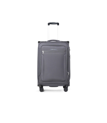 Trolley medio in tessuto grigio