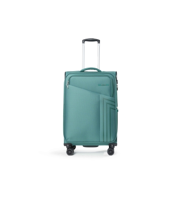 Trolley medio in tessuto green