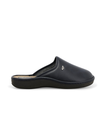Pantofola uomo in ecopelle blu pu150z