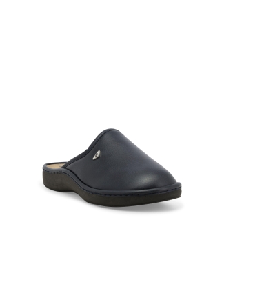 Pantofola uomo in ecopelle blu pu150z
