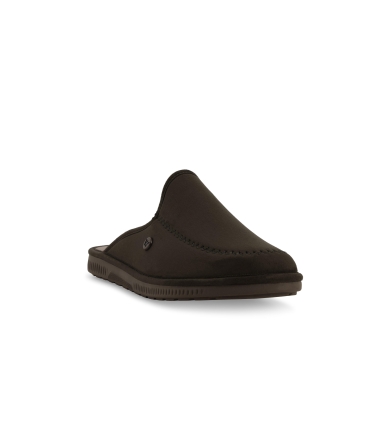 Pantofola uomo in camoscio verde pu305