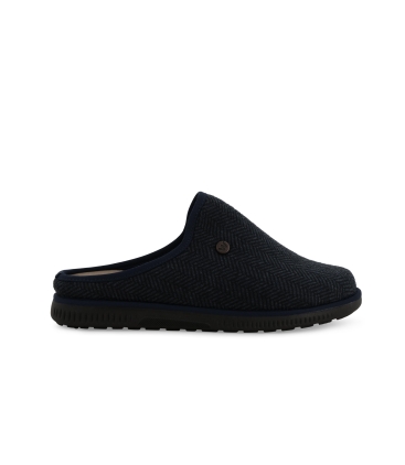 Pantofola uomo in tessuto blu pu307