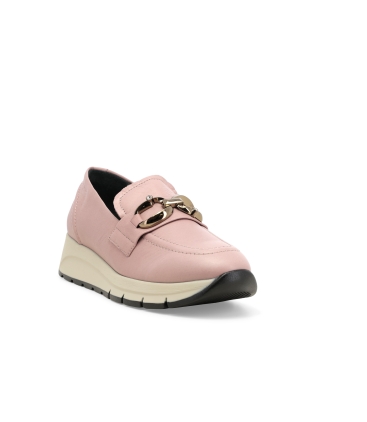 Mocassini donna in pelle morbidissimi rosa skin r25089