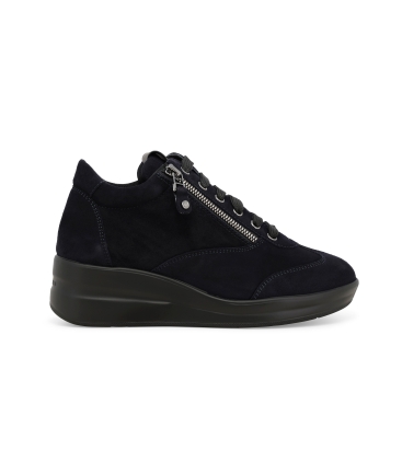Sneakers donna in camoscio blu notte r25625z