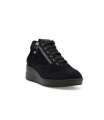 Sneakers donna in camoscio blu notte r25625z