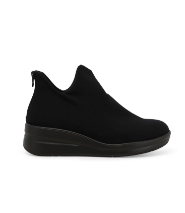 Stivaletti donna in tessuto comodo nero r25627z