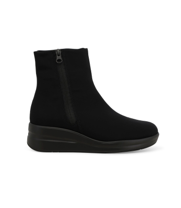 Stivaletti donna in tessuto comodo nero r25628z