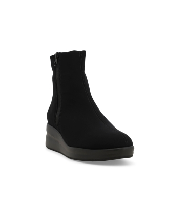 Stivaletti donna in tessuto comodo nero r25628z