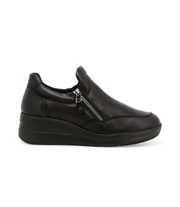 Sneakers donna in pelle nero r25634z