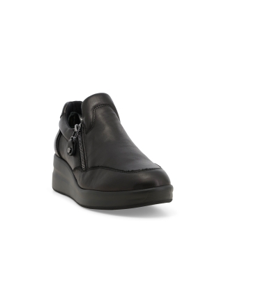 Sneakers donna in pelle nero r25634z