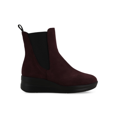 Stivaletto donna in camoscio bordo r25651z