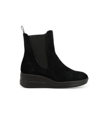 Stivaletto donna in camoscio nero r25651z