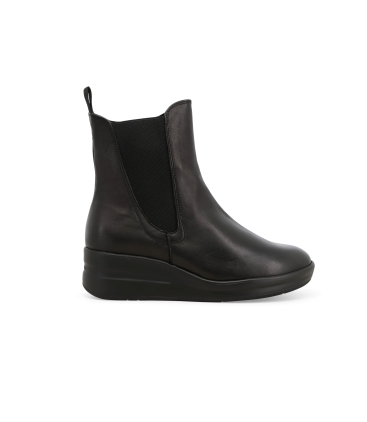 Stivaletto donna in pelle nero r25651z