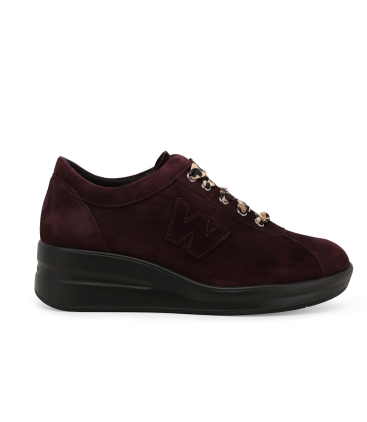 Sneakers donna in camoscio comode bordo r25656z