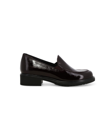 Mocassino donna in morbida vernice bordo r35511z