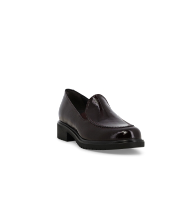 Mocassino donna in morbida vernice bordo r35511z