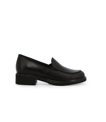 Mocassino donna in morbida pelle nero r35511z