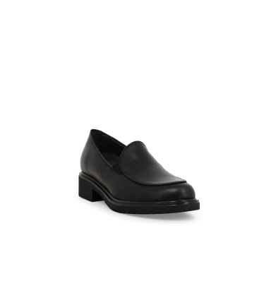 Mocassino donna in morbida pelle nero r35511z