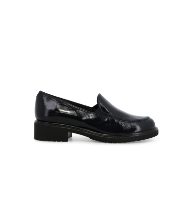 Mocassino donna in morbida vernice blu navy r35511z