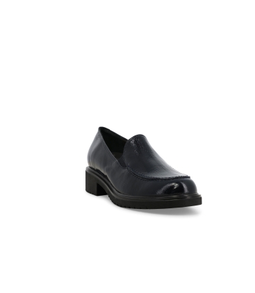 Mocassino donna in morbida vernice blu navy r35511z