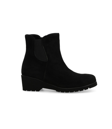Stivaletto donna comodo in camoscio nero r35600z