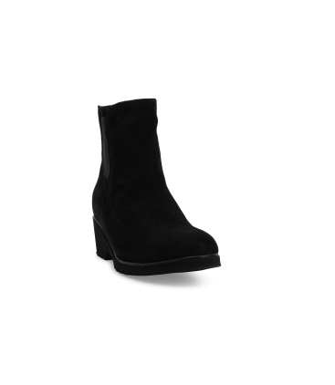 Stivaletto donna comodo in camoscio nero r35600z