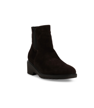 Stivaletto donna in camoscio marrone r35600z
