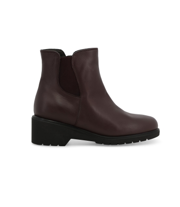 Stivaletto donna in pelle bordo r35600z